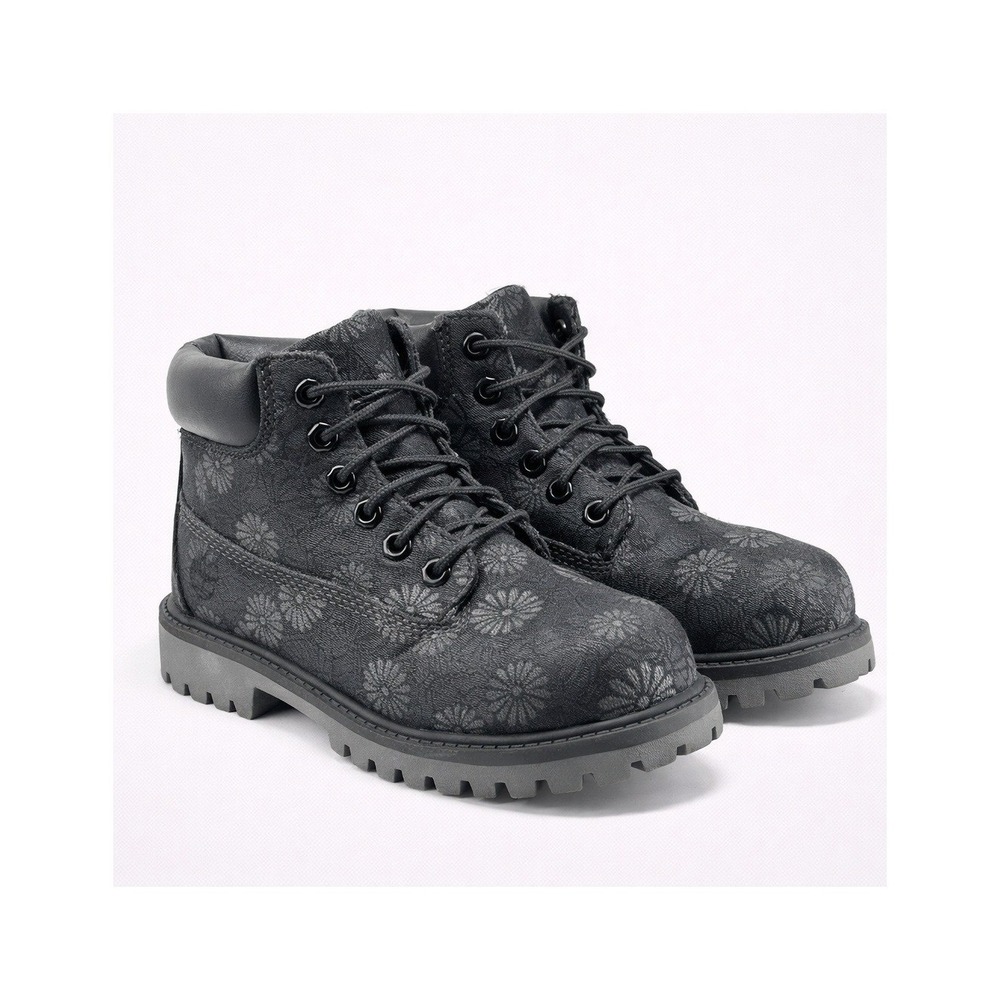 Timberland Girls Premium 6 Inch Waterproof Floral Boots Size 12 Winter